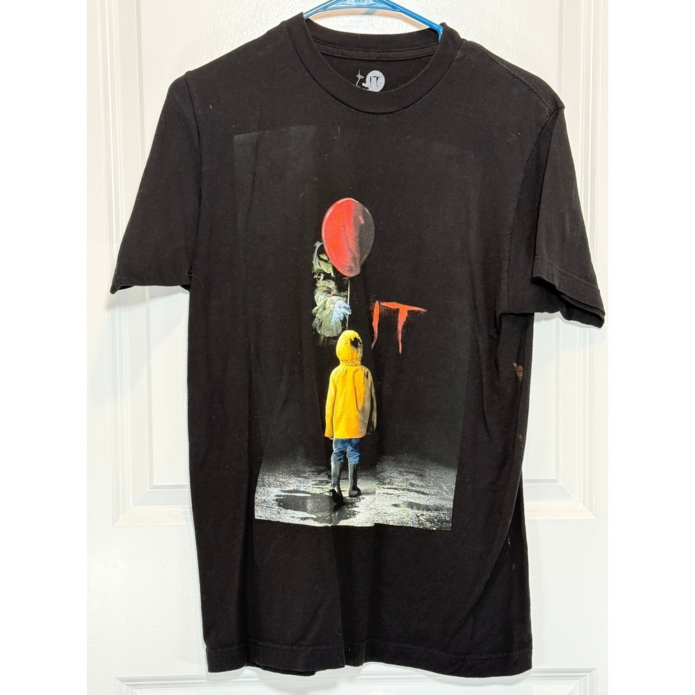 IT Movie Pennywise Stephen King Horror Graphic T Shirt Black Medium T-Shirt‎